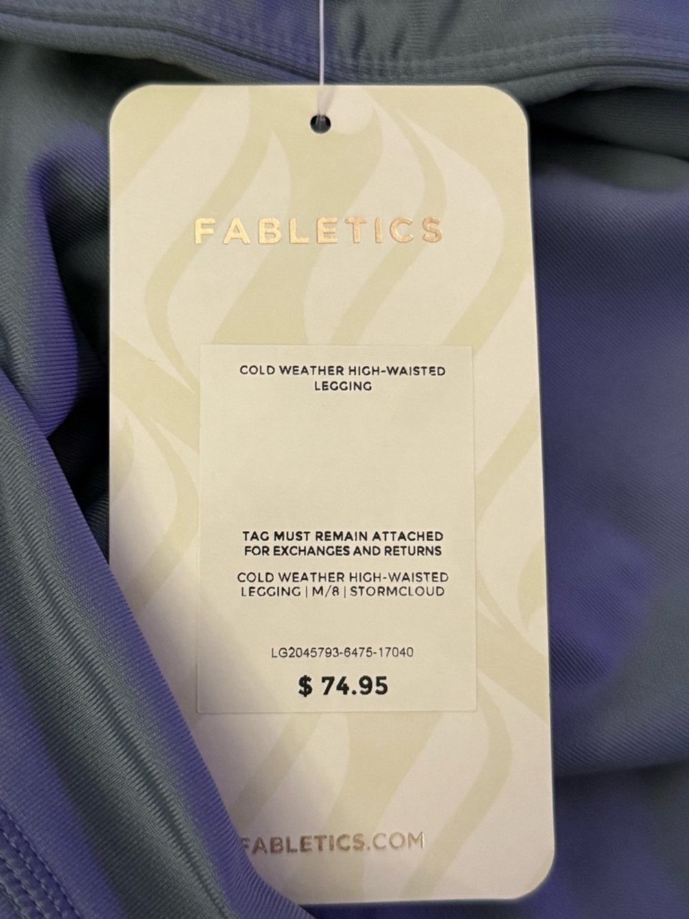 Fabletics Cold Weather High Waisted New With Tags Size Medium Stormcloud - Picture 8 of 12